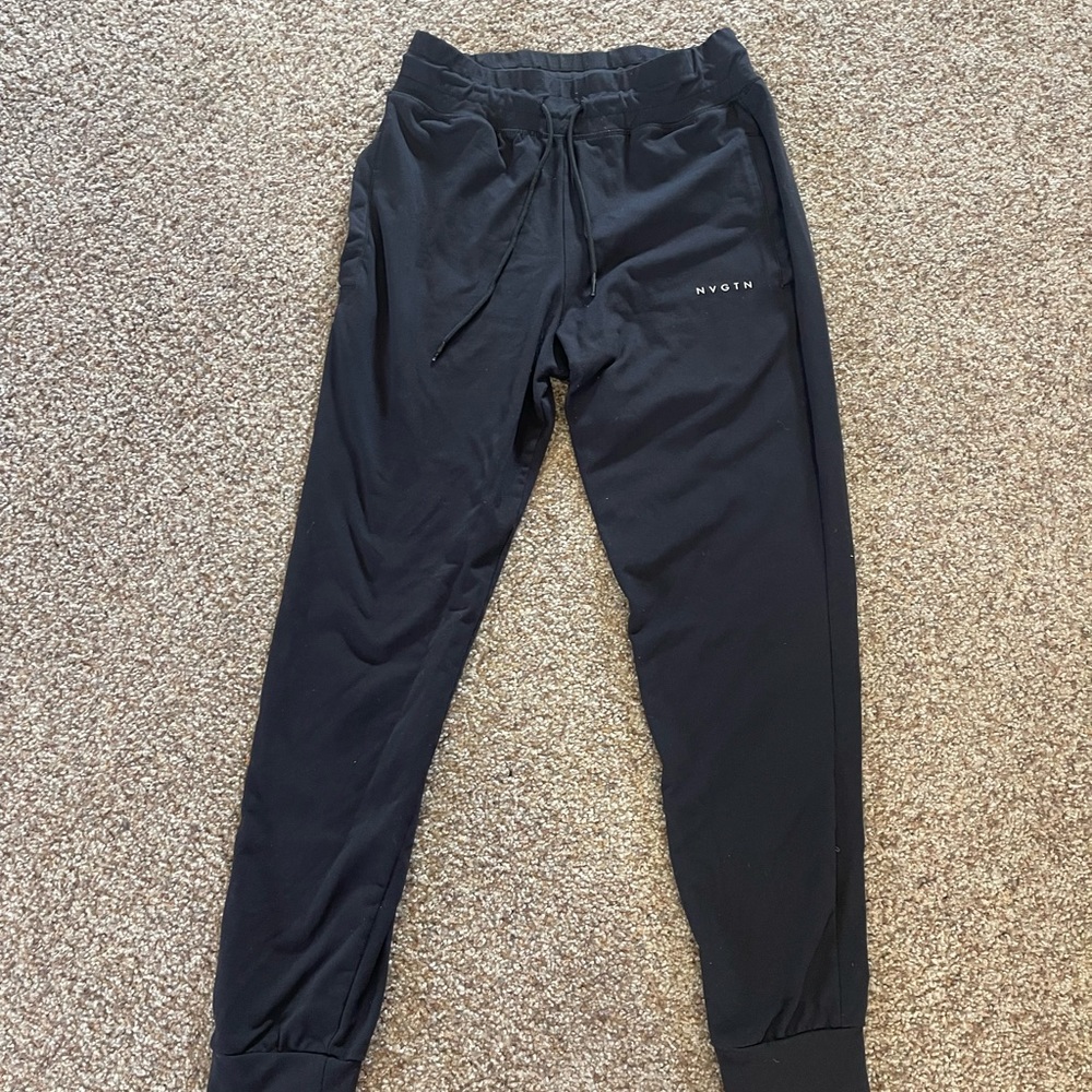 NVGTN Jet Black Joggers